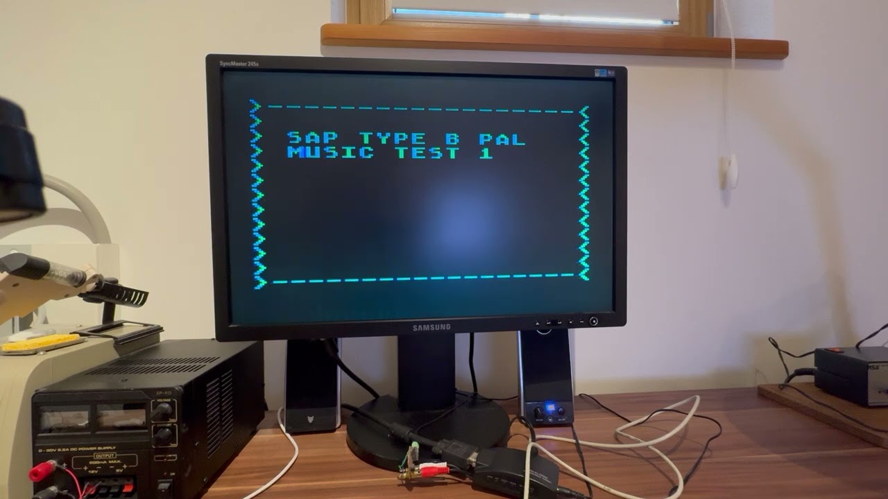 Screenshot: ATARI 800XE SAP Type 2 Sound Test