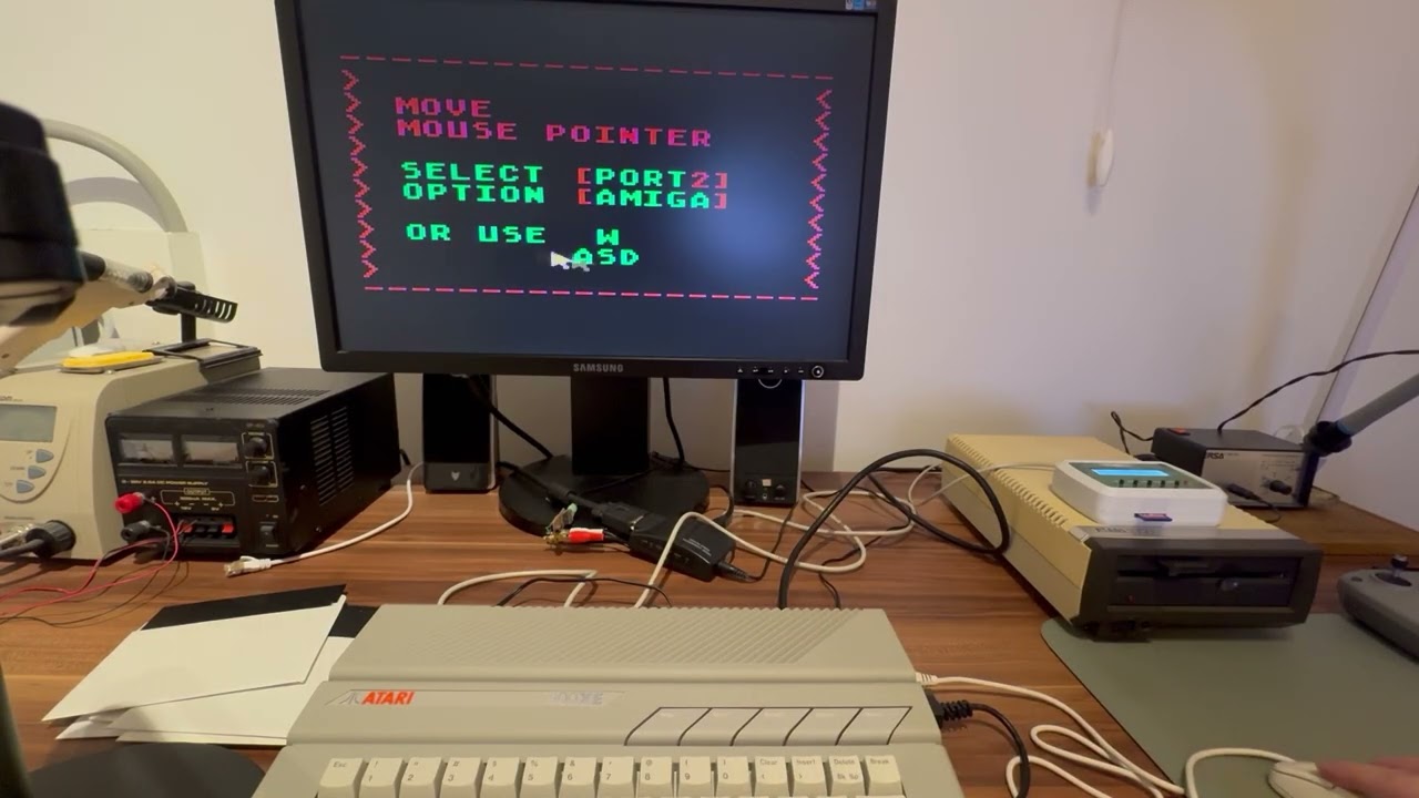 Atari 800XE mouse test video screenshot